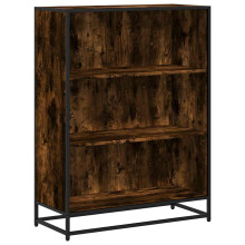 (smoked oak, 80.5 cm) vidaXL Book Cabinet Brown Oak 60x35x107.5 cm Engineered Wood bookcase