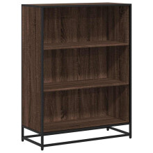 (brown oak, 80.5 cm) vidaXL Book Cabinet Brown Oak 60x35x107.5 cm Engineered Wood bookcase