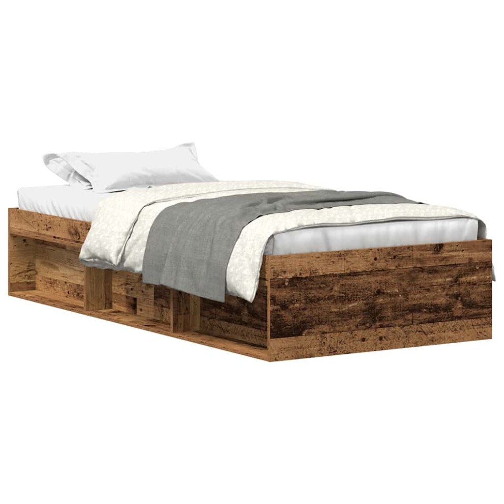 Vidaxl (Old Wood, 100 X 200 Cm) Bed Frame Bedroom Mattress Foundation Guest Room Bedstead Bed Base