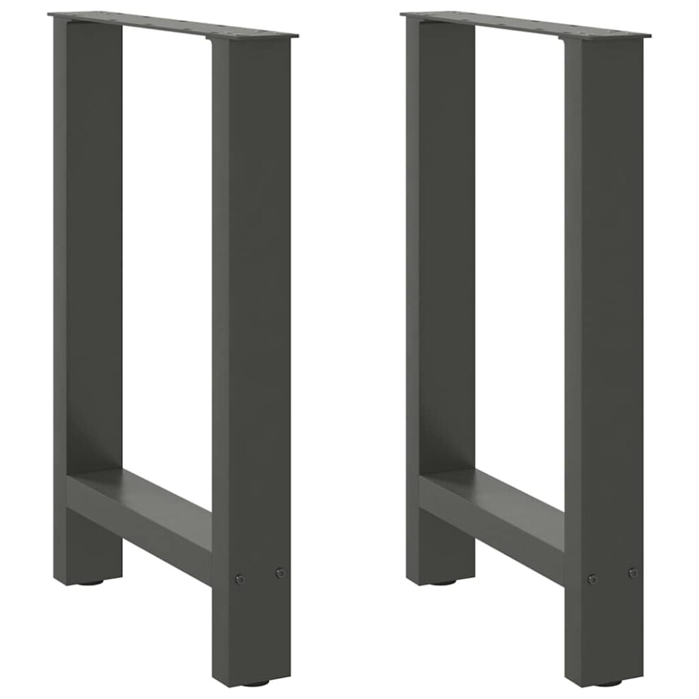 Vidaxl (Anthracite, 60 X (72-73) Cm) Coffee Table Legs Desk Legs Metal Furniture Legs Bar Stand Diy Steel Grey