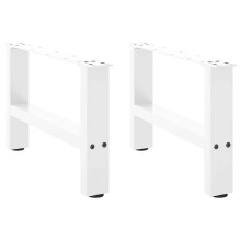 (white, 50 x (30-31) cm) vidaXL Coffee Table Legs Desk Legs Metal Furniture Legs Bar Stand DIY Steel