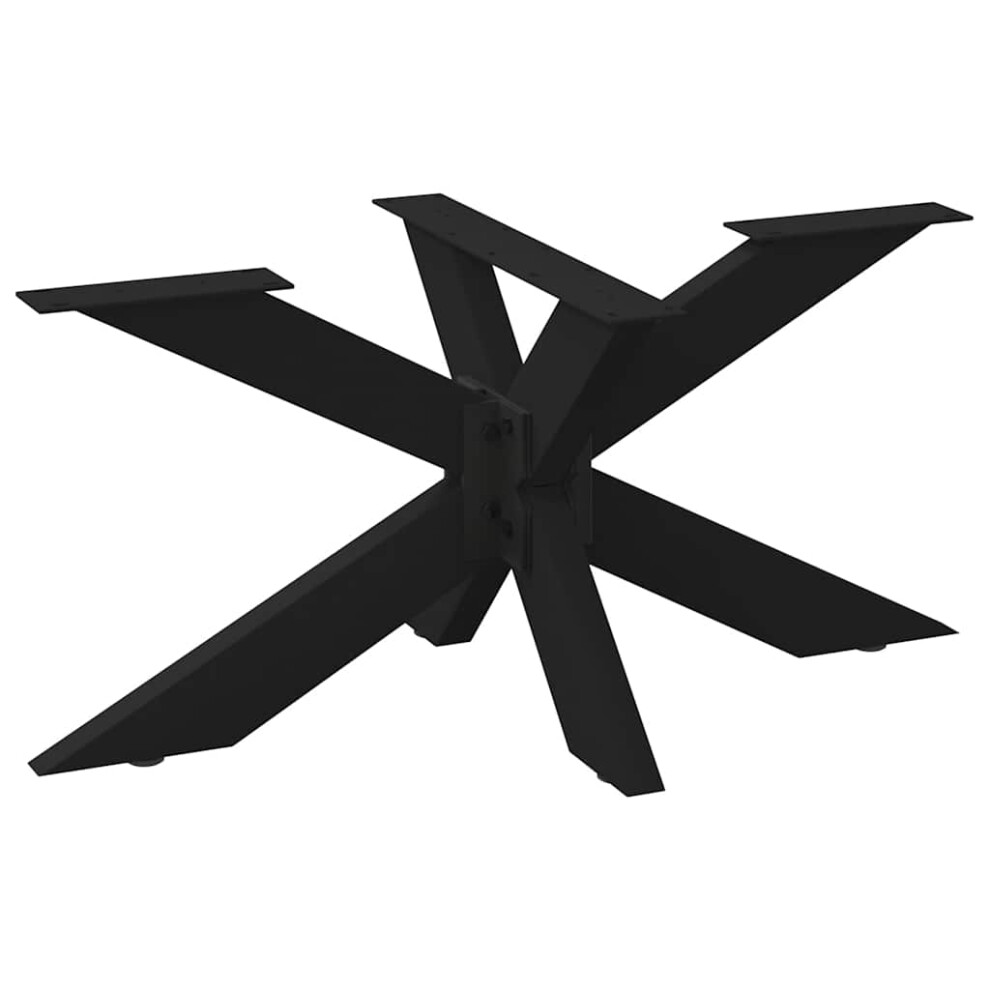 Vidaxl (Black, 98 X 58 X (42-43) Cm) Dining Table Legs Spider Shape Desk Legs Furniture Legs 2 Pcs Steel