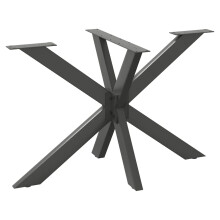 (anthracite, 120 x 68 x (72-73) cm) vidaXL Dining Table Legs Spider Shape Desk Legs Furniture Legs 2 pcs Steel