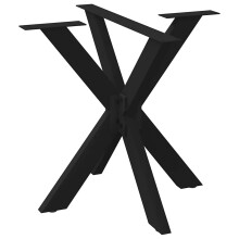 (black, 85 x 85 x (72-73) cm) vidaXL Dining Table Legs Spider Shape Desk Legs Furniture Legs 2 pcs Steel