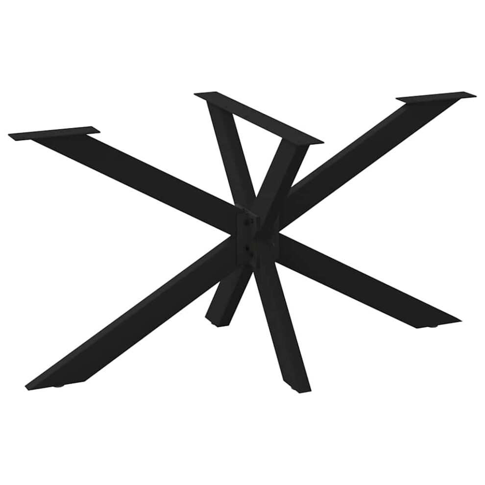 (Black, 150 X 78 X (72-73) Cm) Vidaxl Dining Table Legs Spider Shape Desk Legs Furniture Legs 2 Pcs Steel 8721158317766