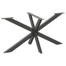 (anthracite, 150 x 78 x (72-73) cm) vidaXL Dining Table Legs Spider Shape Desk Legs Furniture Legs 2 pcs Steel