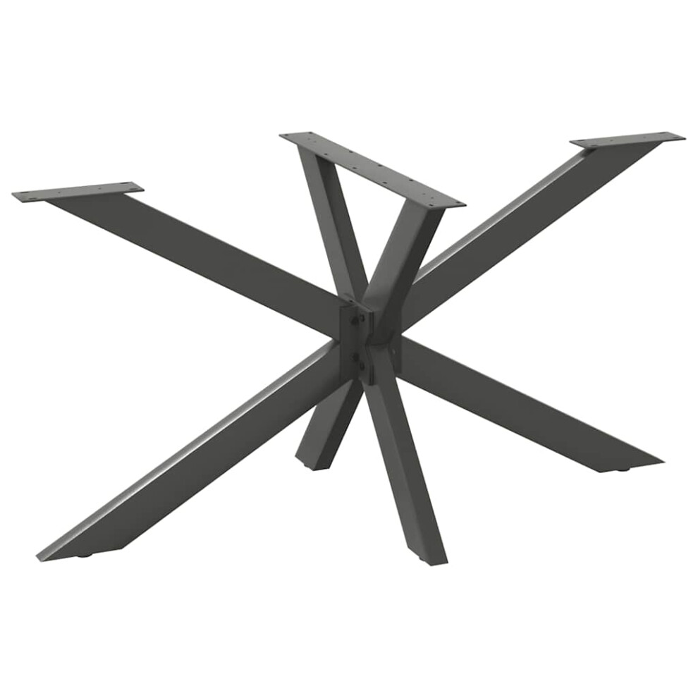 VIDAXL Spider Shape Dining Table Leg, Black Powder-Coated Steel, 150x78x73 cm - Image 2