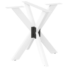 (white, 85 x 85 x (72-73) cm) vidaXL Dining Table Legs Spider Shape Desk Legs Furniture Legs 2 pcs Steel