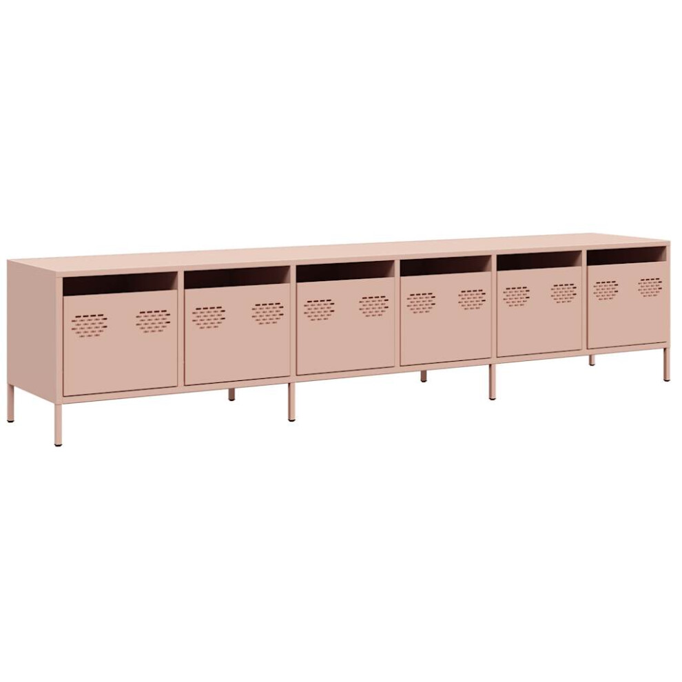 (pink) vidaXL TV Cabinet Pink 202x39x43.5 cm Cold-rolled Steel TV stand TV sideboard