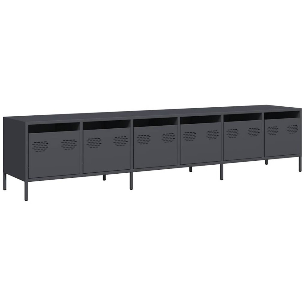 (anthracite) vidaXL TV Cabinet Pink 202x39x43.5 cm Cold-rolled Steel TV stand TV sideboard