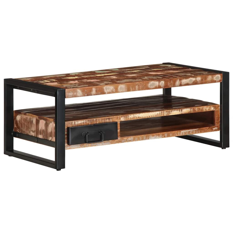 Vidaxl (Multicolour, 1 Pcs) Coffee Table 90X50x36 Cm Solid Rough Wood Mango Side Table