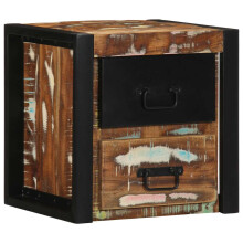 (multicolour, 1 pcs) vidaXL Bedside Cabinets 2 pcs 40x35x40 cm Solid Rough Wood Mango bedside table