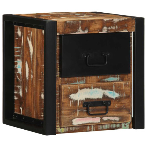 VidaXL (multicolour, 2 pcs) vidaXL Bedside Cabinets 2 pcs 40x35x40 cm Solid Rough Wood Mango bedside table 1