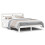 VidaXL (white) vidaXL Bed Frame with Headboard Bed Base 90x190 cm Single Solid Wood Pine 2