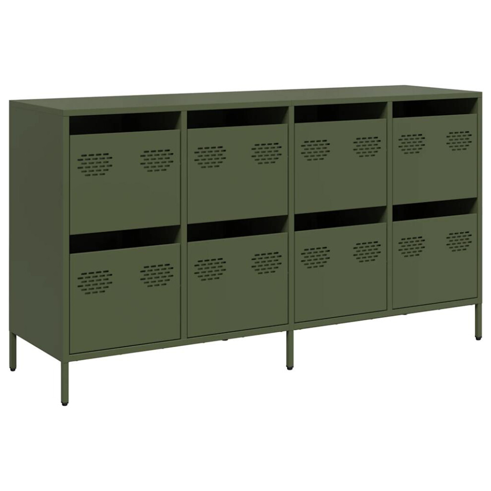 Vidaxl Green (Green) Sideboard Black 135X39x73.5 Cm Cold-Rolled Steel Storage Cabinet