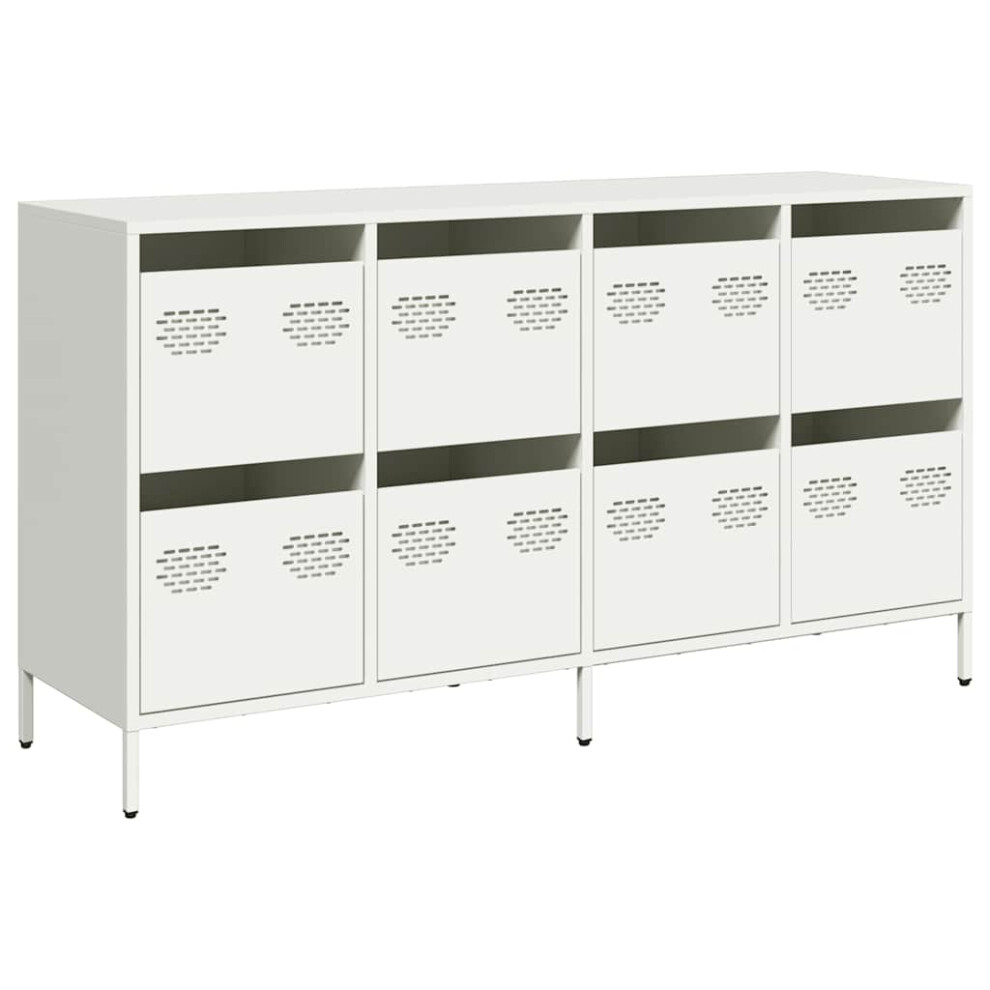 Vidaxl (White) Sideboard Black 135X39x73.5 Cm Cold-Rolled Steel Storage Cabinet