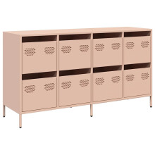(pink) vidaXL Sideboard Black 135x39x73.5 cm Cold-rolled Steel storage cabinet