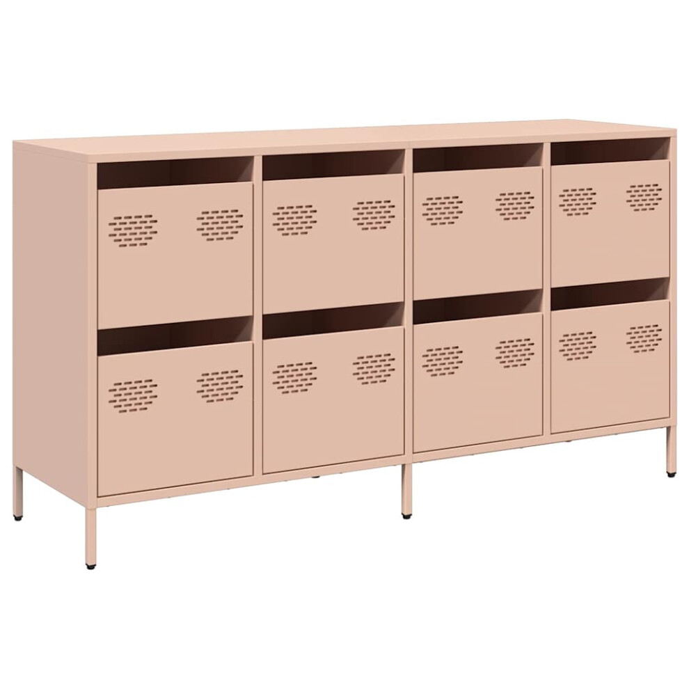 (pink) vidaXL Sideboard Black 135x39x73.5 cm Cold-rolled Steel storage cabinet