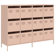 (pink) vidaXL Sideboard Black 135x39x103.5 cm Cold-rolled Steel storage cabinet