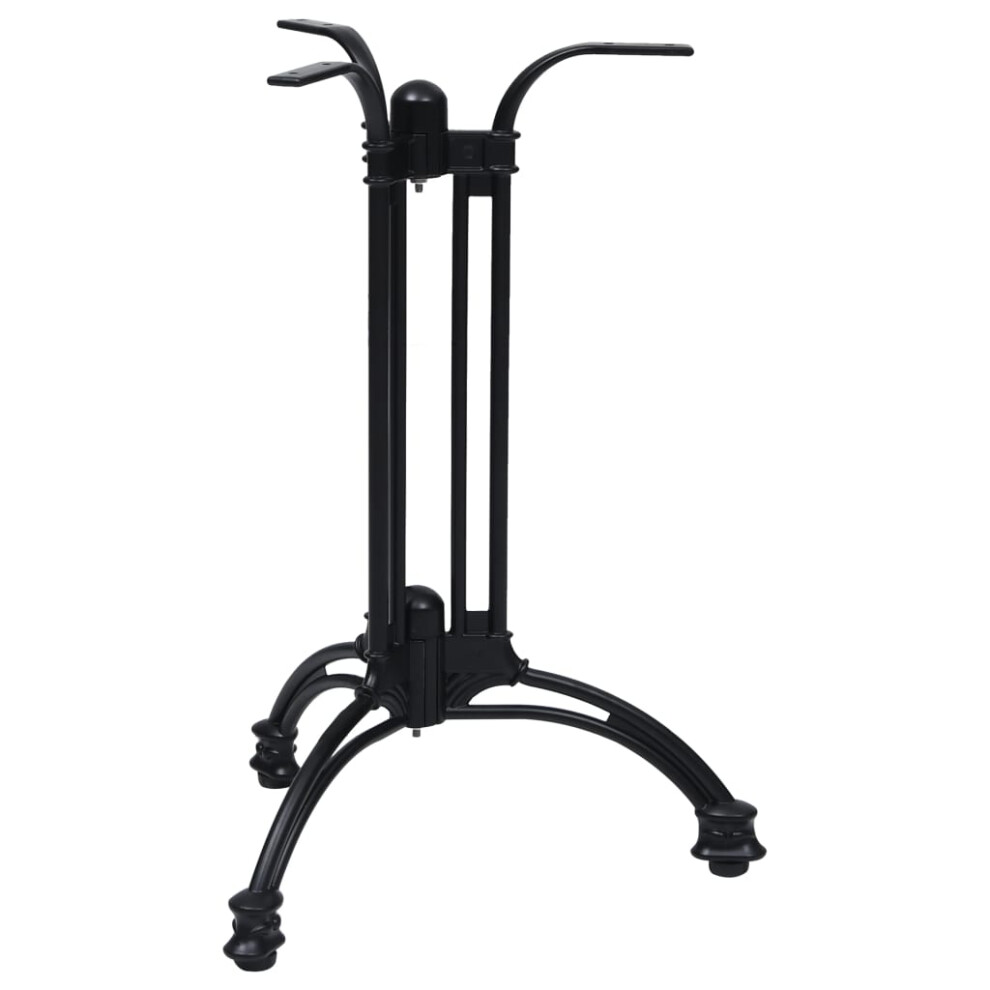 (60 x 72 cm) vidaXL Bistro Table Leg Replacement Table Legs Desk Leg Black Cast Aluminium