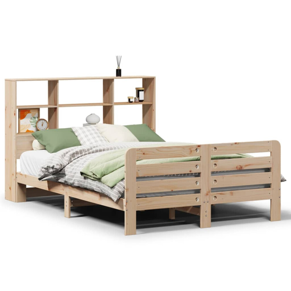 (natural, 120 X 200 cm) vidaXL Bed Frame Without Mattress Home Bed Base 160x200 Cm Solid Wood Pine