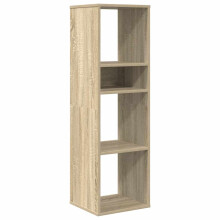 (sonoma oak) vidaXL Book Cabinet Highboard Book Rack Display Storage Shelf Engineered Wood