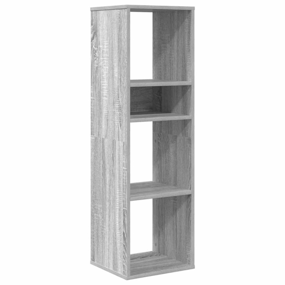 Vidaxl (Grey Sonoma) Book Cabinet Highboard Book Rack Display Storage Shelf Engineered Wood