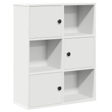 (white, 76.5 cm/ 60 cm) vidaXL Bookcase Bookshelf Cabinet Storage Shelf Book Stand Engineered Wood