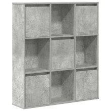 (concrete grey, 101.5 cm/ 89 cm) vidaXL Bookcase Bookshelf Cabinet Storage Shelf Book Stand Engineered Wood