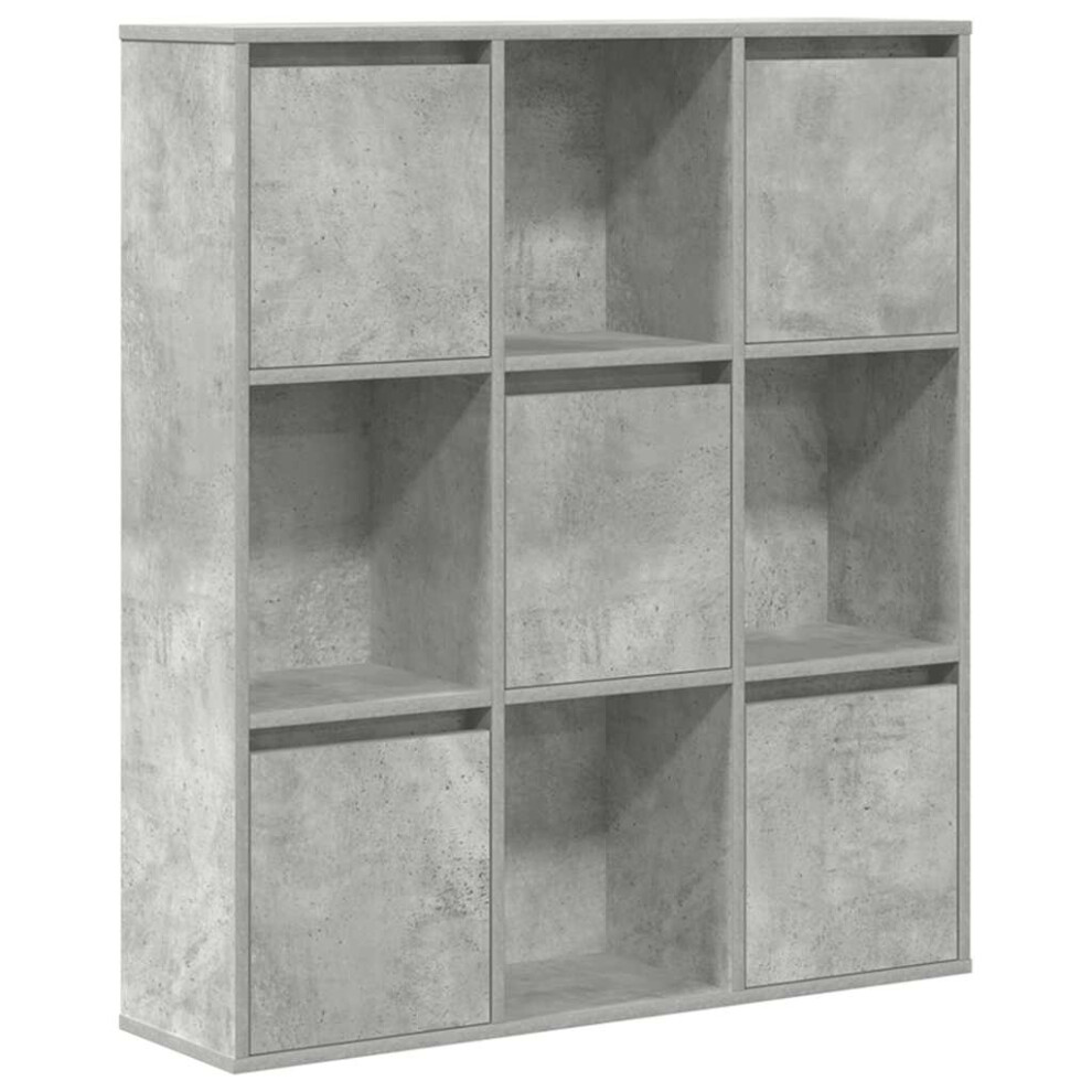 Vidaxl (Concrete 101.5 Cm/ 89 Cm) Bookcase Bookshelf Cabinet Storage Shelf Book Stand Engineered Wood Grey