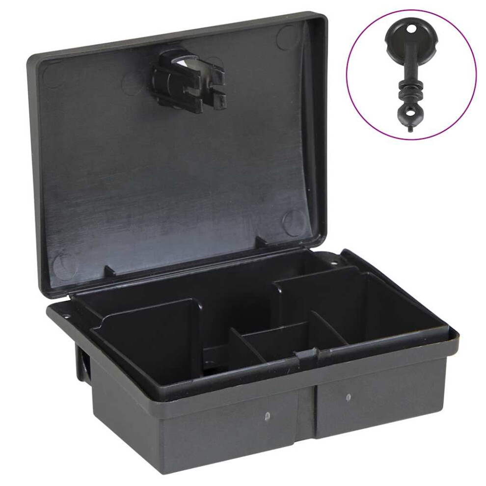 (5 pcs) vidaXL Mouse Traps 5 pcs Black 13x10x4 cm rat box mouse bait rat bait box
