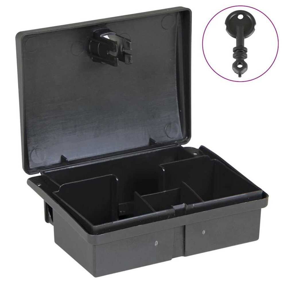 (10 pcs) vidaXL Mouse Traps 5 pcs Black 13x10x4 cm rat box mouse bait rat bait box