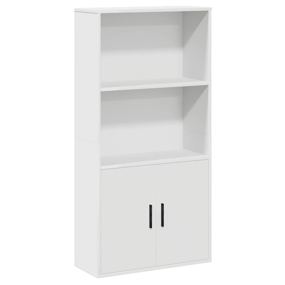 Vidaxl (White) Bookcase Sonoma Oak 60X24x120 Cm Engineered Wood Bookshelf Book Case