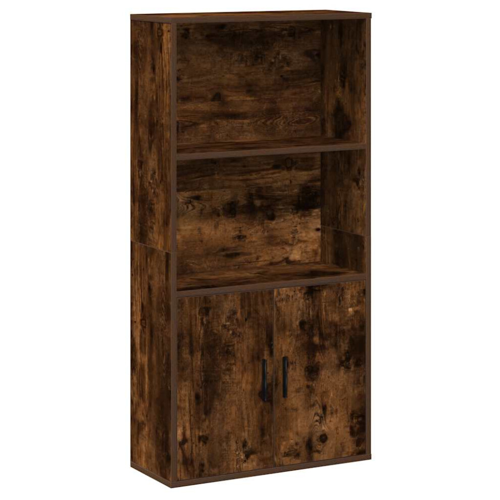 Vidaxl (Smoked Oak) Bookcase Sonoma Oak 60X24x120 Cm Engineered Wood Bookshelf Book Case