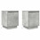 VidaXL (concrete grey) vidaXL Bedside Cabinets with LED Lights 2 pcs Brown Oak 38x34x50 cm 3