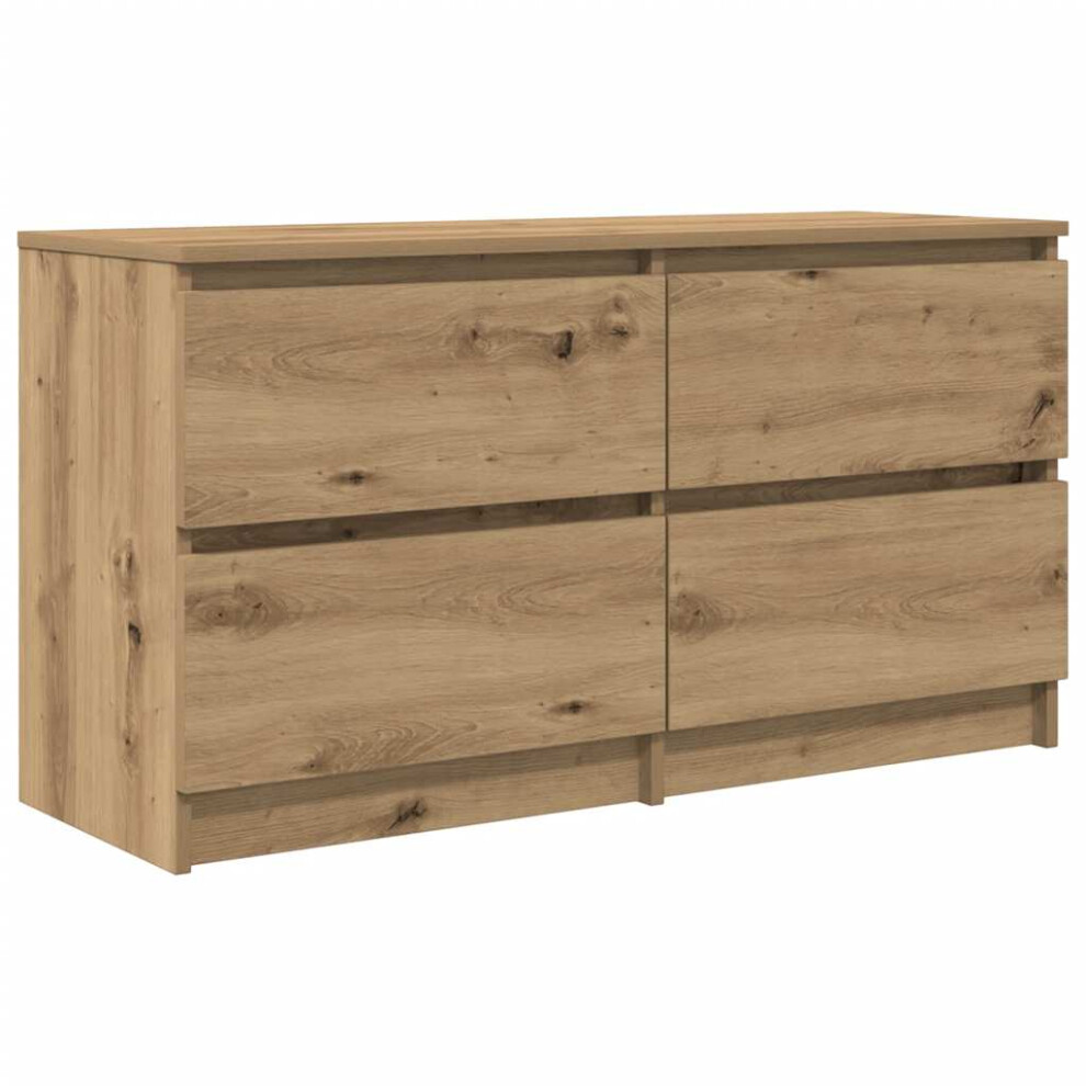 Vidaxl (Artisian Oak) Tv Cabinet Black 100X35x54 Cm Engineered Wood Tv Stand Tv Sideboard