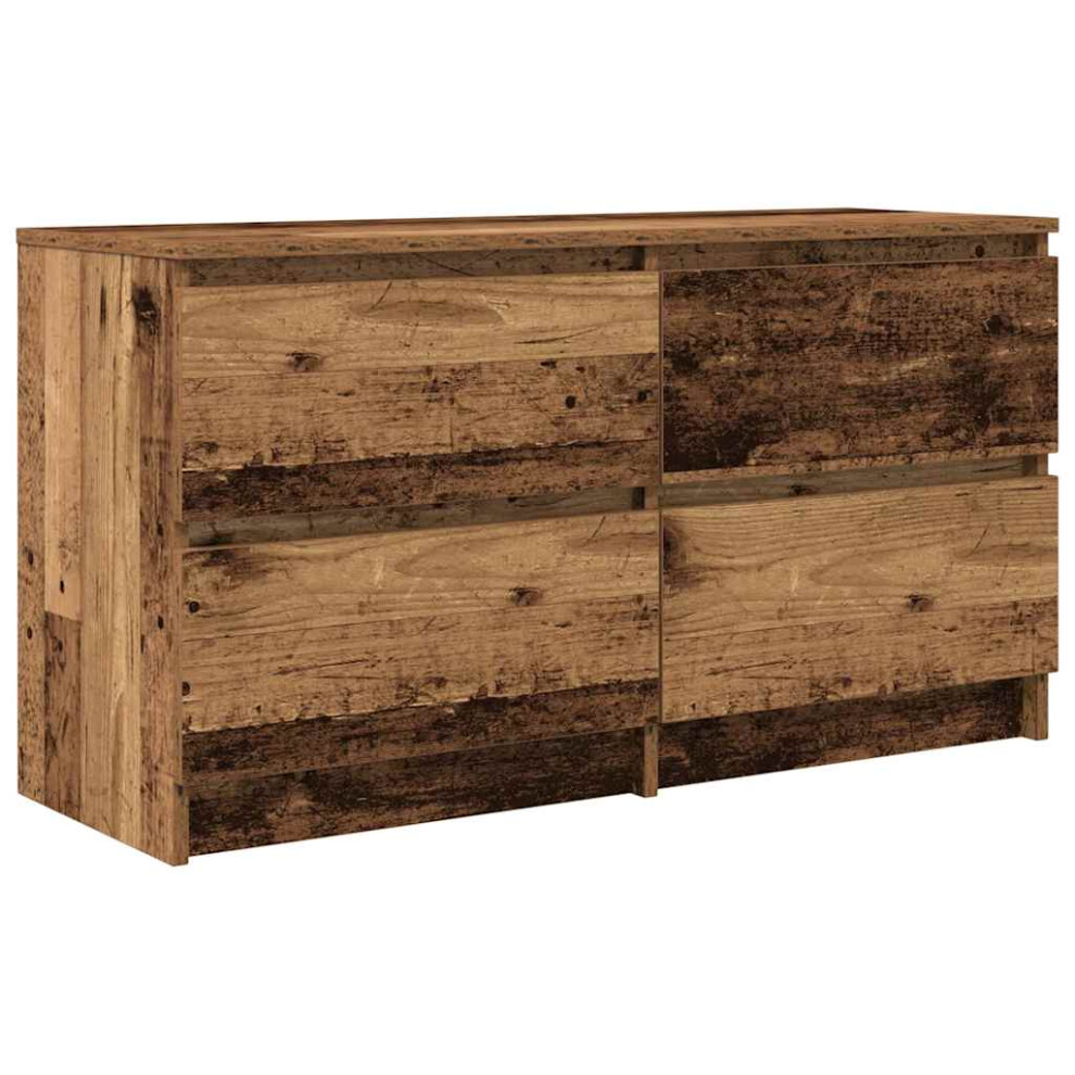 Vidaxl (Old Wood) Tv Cabinet Black 100X35x54 Cm Engineered Wood Tv Stand Tv Sideboard