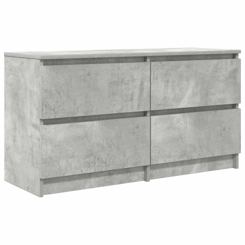 Vidaxl (Concrete ) Tv Cabinet Black 100X35x54 Cm Engineered Wood Tv Stand Tv Sideboard Grey
