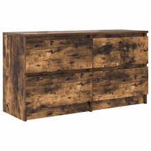 (smoked oak) vidaXL TV Cabinet Black 100x35x54 cm Engineered Wood tv stand tv sideboard