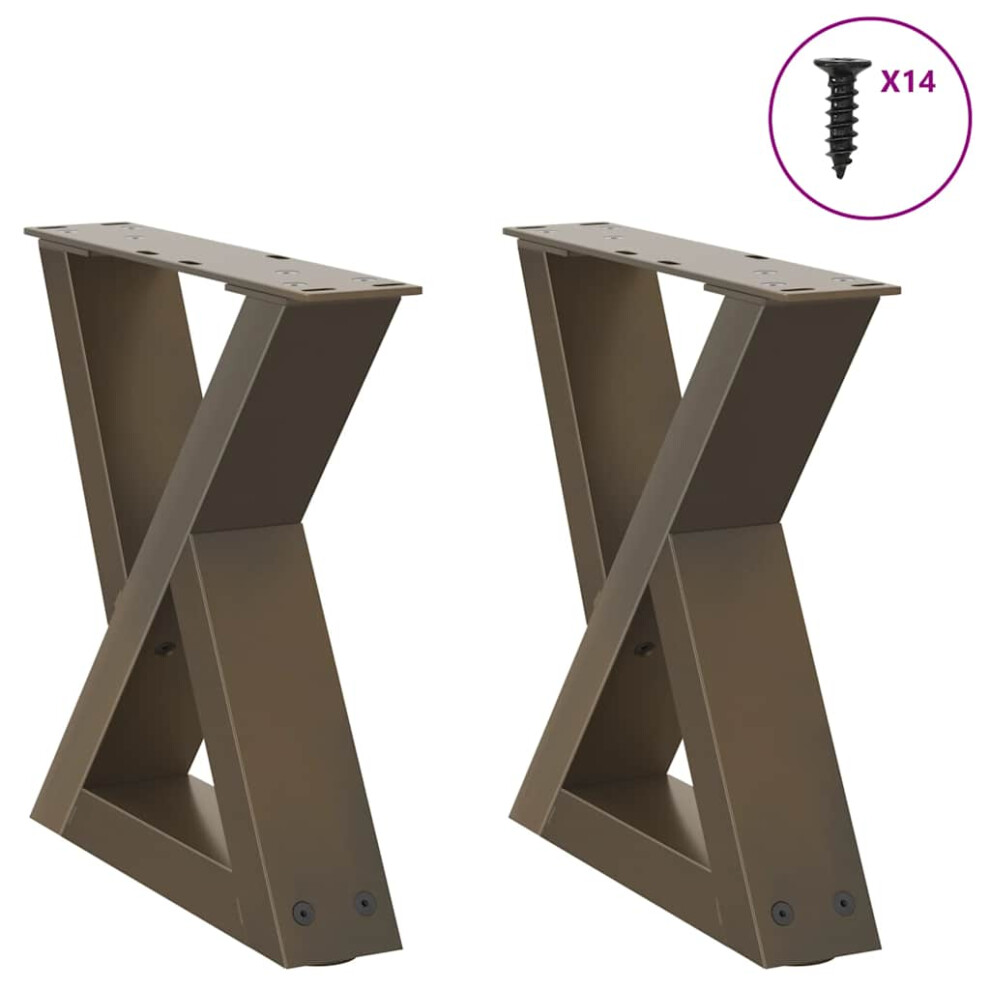 (natural, 30 X (30-31.3) cm) vidaXL Coffee Table Legs 2 Pcs Black 60x(30-31.3) Cm Steel