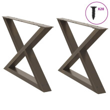 (natural, 70 x (42-43.3) cm) vidaXL Coffee Table Legs 2 pcs Black 60x(30-31.3) cm Steel