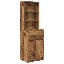 (old wood) vidaXL Bedside Cabinet Grey Sonoma 39x35x125 cm Engineered Wood bedside table