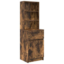 (smoked oak) vidaXL Bedside Cabinet Grey Sonoma 39x35x125 cm Engineered Wood bedside table