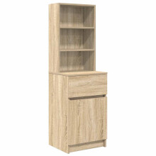 (sonoma oak) vidaXL Bedside Cabinet Grey Sonoma 39x35x125 cm Engineered Wood bedside table