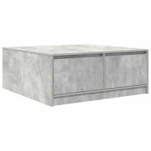 (concrete grey, 100 x 100 x 40 cm) vidaXL Coffee Table with Drawers Black Oak 100x100x40 cm centre table