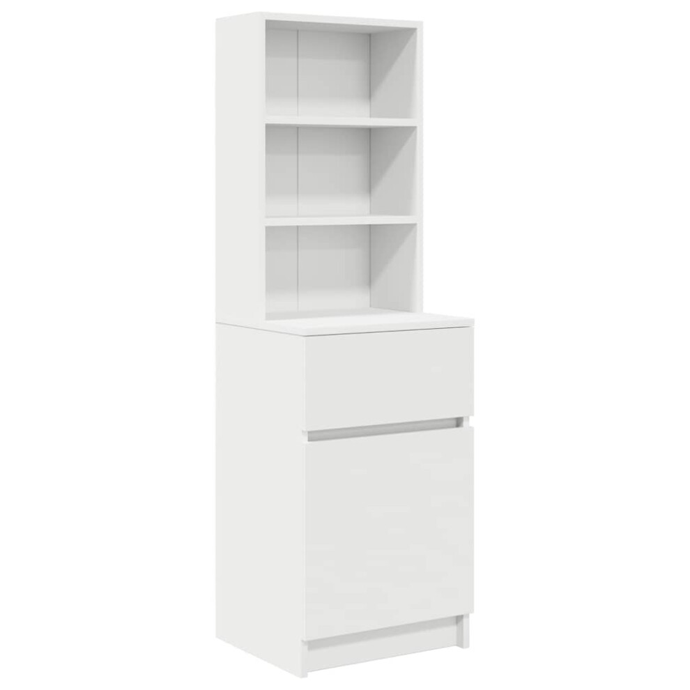 Vidaxl (White) Bedside Cabinet Grey Sonoma 39X35x125 Cm Engineered Wood Bedside Table