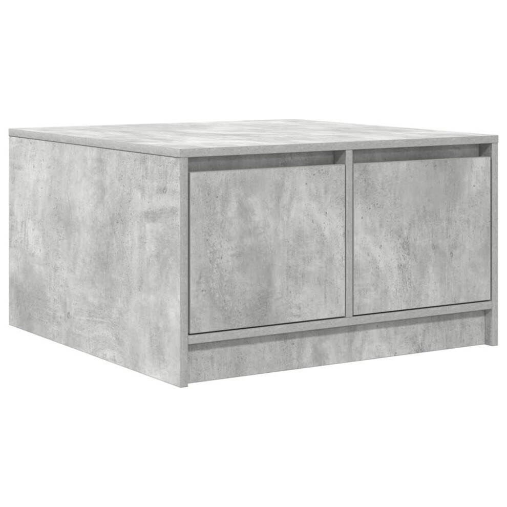 Vidaxl (Concrete Grey, 70.5 X 70 X 40 Cm) Coffee Table With Drawers Black Oak 100X100x40 Cm Centre Table