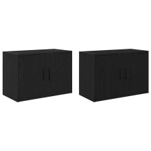 (black, 60 x 30 x 41 cm/ 2 pcs) vidaXL Garage Wall Cabinet Concrete Grey Engineered Wood cabinet
