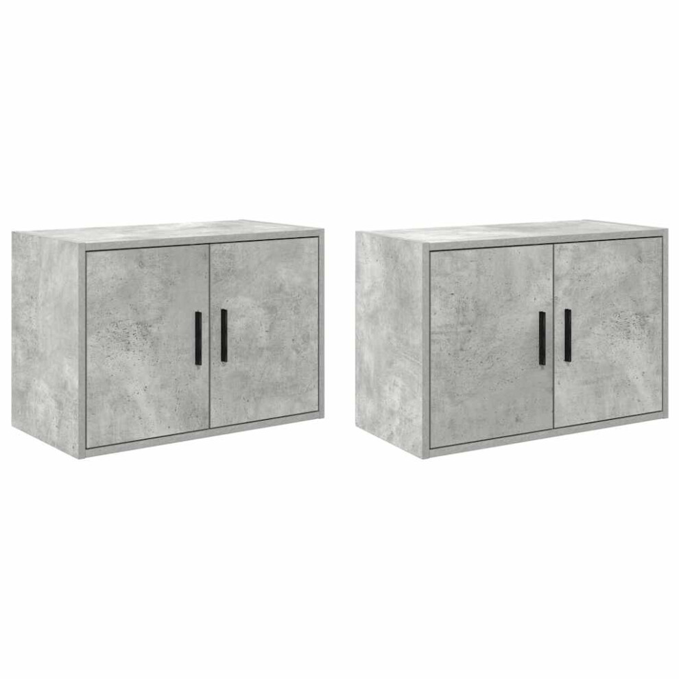 Vidaxl (Concrete 60 X 30 X 41 Cm/ 2 Pcs) Garage Wall Cabinet Concrete Engineered Wood Cabinet Grey