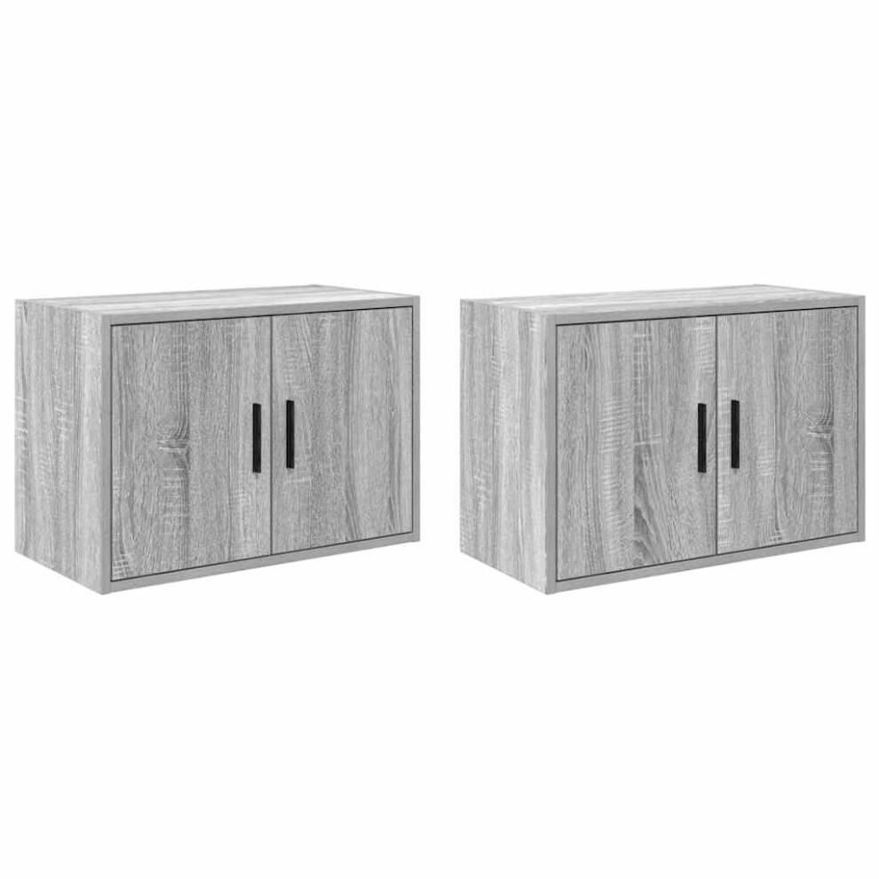 Vidaxl ( Sonoma, 60 X 30 X 41 Cm/ 2 Pcs) Garage Wall Cabinet Concrete Engineered Wood Cabinet Grey